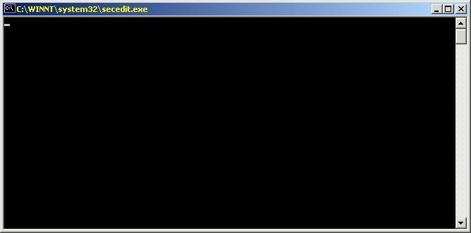 17 After logging back on, you may see a DOS window appear (SECEDIT.