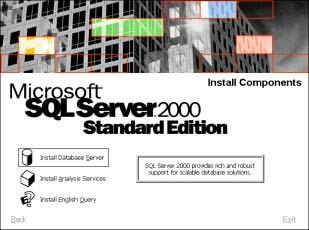 MS SQL Server 2000 Installation - Component Selection Appendix A Installing MS SQL Server 2000 SOFTEK 5. The MS-SQL Server installation wizard is launched. Click Next.
