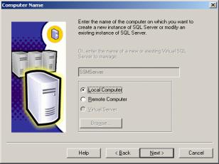 MS SQL Server 2000 Installation - Computer Name Appendix A Installing MS SQL Server 2000 softek.fujitsu.com 7.