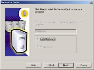 MS SQL Service Pack 2 Installation - Computer Name Appendix A Installing MS SQL Service Pack 2 SOFTEK 5.