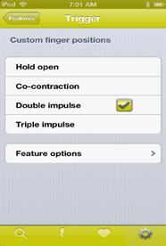 Tapping on a grip pattern will bring up a menu that allows you to assign one of