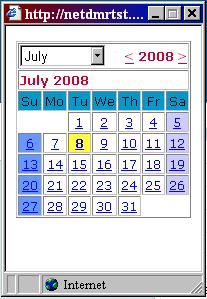 1.6.3.6. Calendar Icons NetDMR Regulatory Authority User Guide Calendar icons appear to the right of text boxes for date fields.