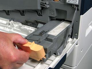 Changing Waste Toner Just like the toner the machine will prompt
