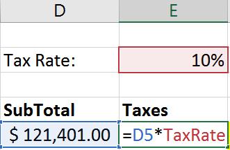 Excel 2016 Basics 2 Math and Functions Class Exercise Final Result Reset for next lesson - Clear the calculated taxes, Cells E5:E7 o Notice how it carries through to all the answers - Clear the Grand