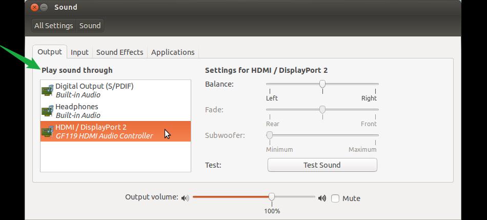 AUDIO CONFIGURATIONS Audio Output Change the Audio Output: 1. Within the sound control panel, click the Output tab. 2.