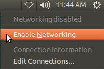 From the desktop of the Breeze player, click the Networking and Connections drop down menu in the top right corner of