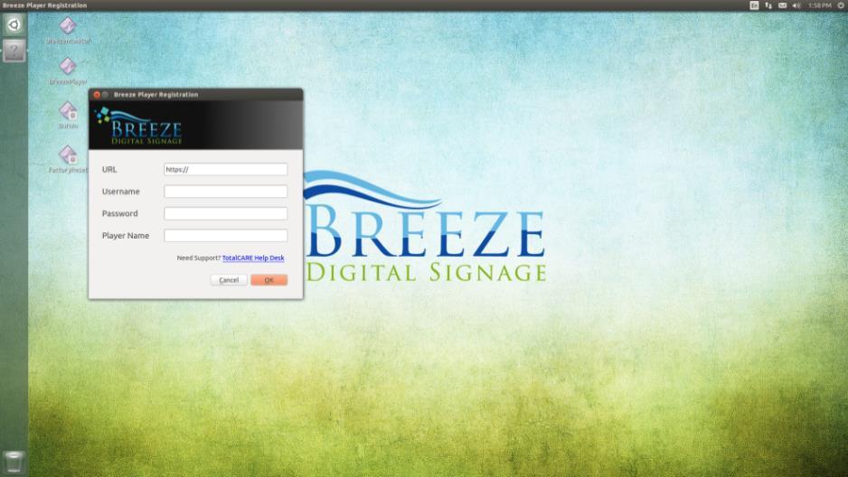 CONNECT TO A BREEZE SERVER Player Registration Your player must be registered to communicate with a Breeze server and to receive playlists.