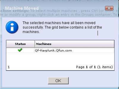 Chapter 17: Migrate CIC 3.0 Workstations Using Interactive Update 181 7. Click OK when the Machine Moved dialog box confirms that machine was moved successfully. 8.