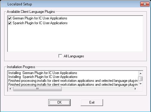 202 CIC User Applications (32-bit and 64-bit) 13. When the installation is complete, click Finish. 14. The Setup.exe dialog box appears.