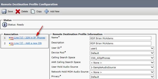 DN properties: Other remote destinations If you need to record calls answered by remote destinations that are not associated to a user for Single Number Reach, further configuration settings must be