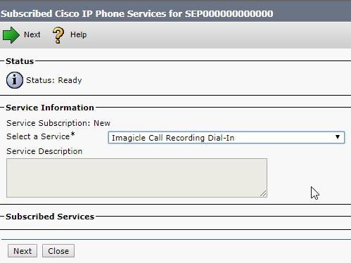 Now, you can create the Service Button URL: go back to the target phone configuration page and, in the