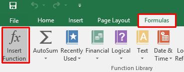 Excel 2016 Intermediate Page 130 The Insert Function dialog box will be displayed.