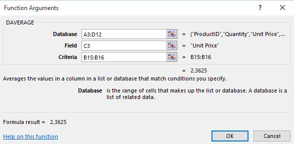 Click within the Criteria section of the dialog box and then select cells B15:B16.