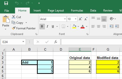 Excel 2016 Intermediate Page 195 Paste Special options within Excel Using Paste Special to add ranges Open a workbook called Paste Special Operations.