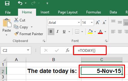 Excel 2016 Intermediate Page 31 You can see the function syntax displayed within the Formula Bar (displayed above the workbook area). In this case you will see the following.
