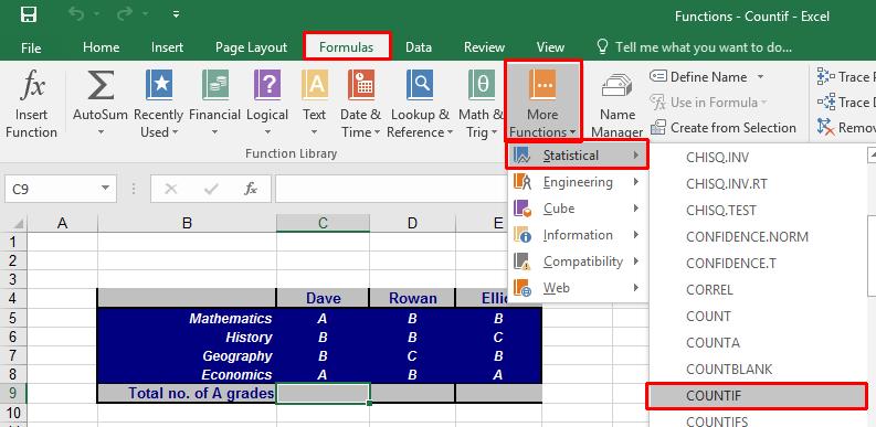 Excel 2016 Intermediate Page 69 Click on cell C9.