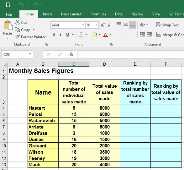 Excel 2016 Intermediate Page 75 RANK Function Open a workbook called Functions - Rank.