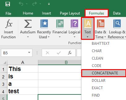 Excel 2016 Intermediate Page 99 Click on cell B5.