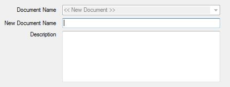 Click on the Document Name drop down to choose NEW DOCUMENT 3. Enter the document name and description 4. Click on 5.