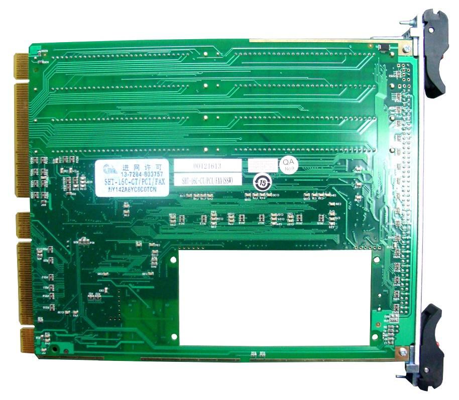 Serial Number Board Model Figure 2-2 Rear View Notes: 1) This file only illustrates the SHT-16C-CT/PCI/FAX(SSW) board with the above figures but is also applicable to the SHT-16C-CT/PCI/EC(SSW) board