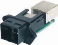 to IEC 61 076-3-106 variant 4 Transmission rate 10/100/1000 Mbit/s Shielding fully shielded, 360 shielding contact Mating