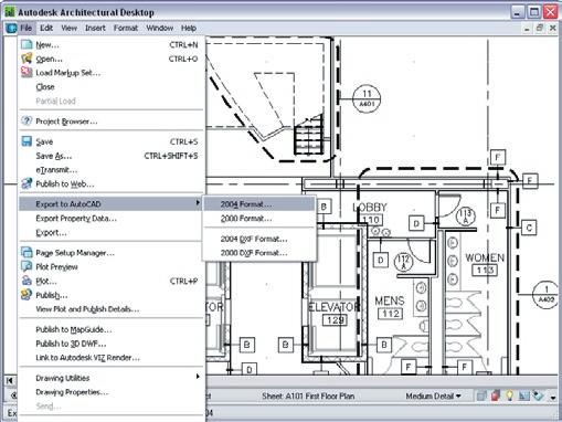 Architectural Desktop supports AIA, BS1192, ISYBAU (long and short), STLB, and DIN 276 formats.