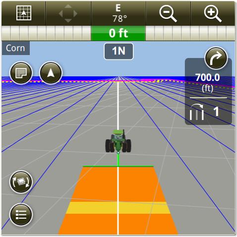 The use of AutoTrac Implement Guidance (passive) allows increased AutoTrac usage on additional passes and direct input placement throughout the whole season, increasing pass to pass accuracy.