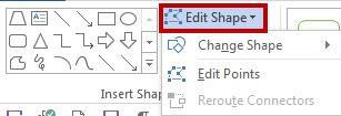 Figure 35 - Shape Outline Dropdown Switching Shapes The following explains how to switch shapes in the document. 1. In the Insert Shapes group, click the Edit Shape icon.