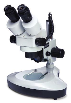 ZOOM STEREO MICROSCOPE WF10X eyepiece objective magnification adjustment objective focus adjustment reflected illumination working stage diameter:95mm ISM-ZS45 Code ISM-ZS45* ISM-ZS45T* Optical tube
