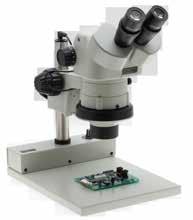 focusing, ideal for fine detail work 26800B-351 SPZH-135 Stereo Zoom Binocular Microscope on Stand PLED SPZH-135 Stereo Zoom Microscope with DBL Arm Boom, EARM, LED FOI illumination Magnification