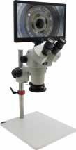 aberration Coarse and fine focusing, ideal for fine detail work SPZ-50 Series Stereo Zoom Microscope System with Ring Light w/adjustable Polarizer Superior optics with Crystal clear high resolution