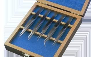 helpful for soldering and holding small parts 18472 18472 Aven 6-Piece Tweezer Set Aven 5-Piece Tweezer Set Stainless steel finish provides excellent corrosion