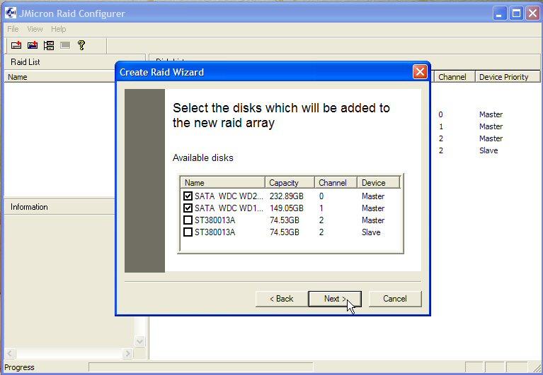 Press the Finish button to create a new raid array. Then the information of the created raid array will be displayed in the window. 3.2.1.
