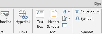 Design tab enables you to set Headers and Footers to print on each page of the spreadsheet