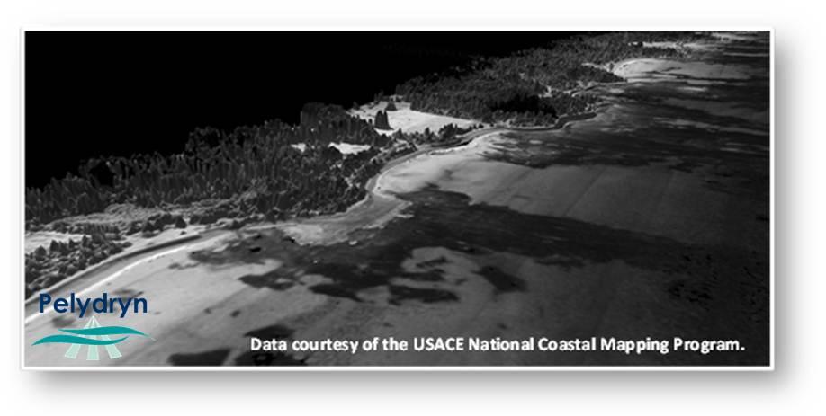 Reflectance Bathymetric data can be processed to produce images of reflectance to