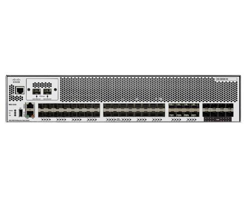 Specifications System Architecture Multi-protocol Ports Supported Optics Up to 40 8Gb or 16Gb Fibre Channel Ports, two 1/10 Gigabit Ethernet ports and eight 10 Gigabit Fibre Channel over Ethernet