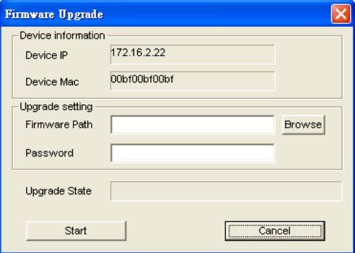 Firmware Upgrade: To upgrade your Switch s firmware, click on the Firmware Upgrade button and enter the firmware path. Do not turn your device off during the firmware upgrade process. Figure 11.