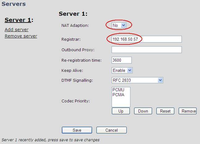 MULTI-CELL SETUP STEP 8 Scroll down and Click on Multi Cell url link in the SME VoIP Configuration to view the current Multi cell settings status of the current base station.