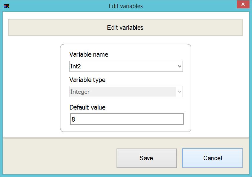 Edit variables The last option available is to edit the variables used in the query for the selected chart.