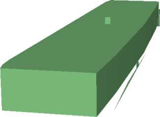 Figure 2: Extracted building model with extraneous area removed reached by taking the steepest path from that vertex was added to the convex hull.