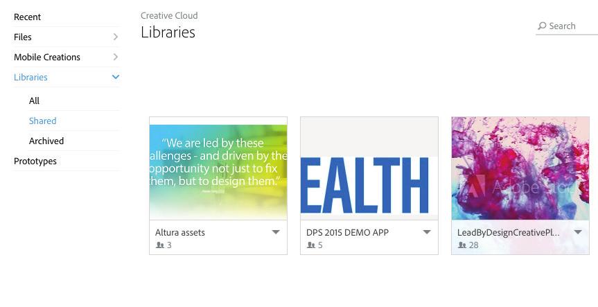 3 The Libraries > Shared link lists which libraries have already been shared with the colleagues and collaborators.