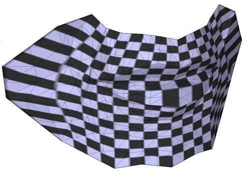 Figure 9: 3D triangular mesh (a) square (b) circle, three virtual layers (c) convex polygon, one virtual layer Figure 10: