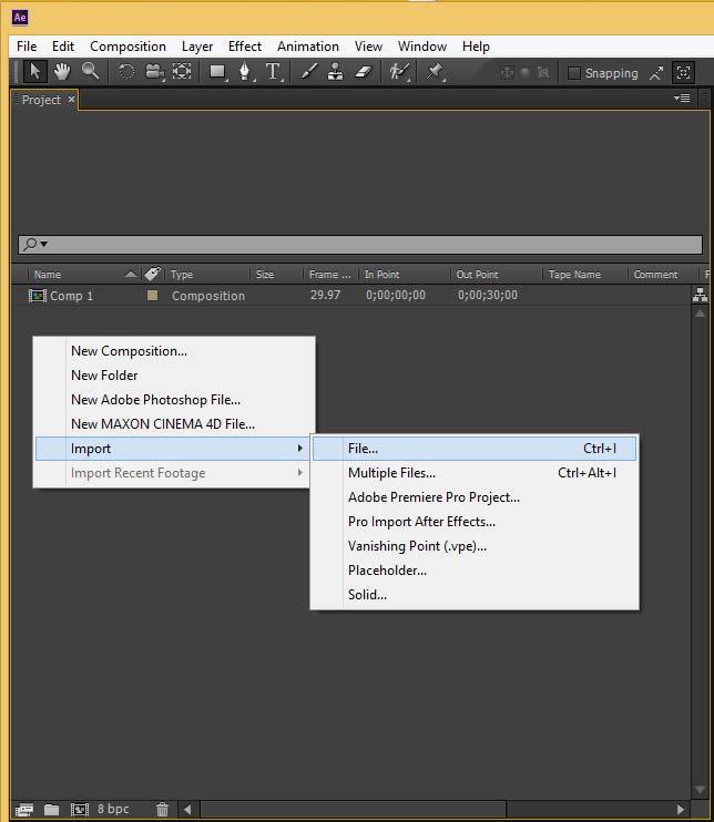 C Context menu operation Right-click (Ctrl + click) in the [Project] tab to display the context menu,