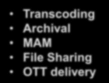 Direct internet Access (DIA) Transcoding Archival MAM
