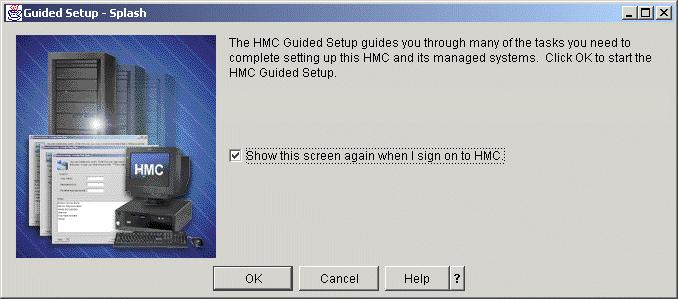 The Guided Setup Wizard Guided Setup Splash Screen The customer may opt to deselect having this screen come up after The first use of the wizard.