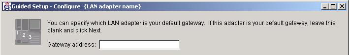 Guided Setup Networking The default