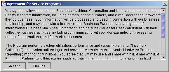 Guided Setup - Service Any or all options may be selected In an IBM installation,