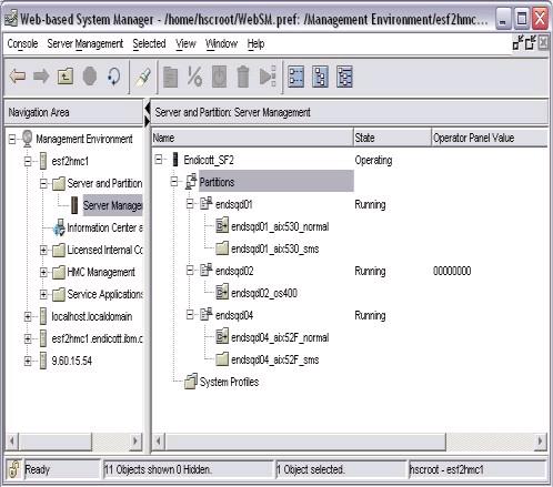 HMC Application GUI From Server Management you manage your partitions 77 I5/OS V5R3 Logical Partitioning Interface on pre-power5 systems