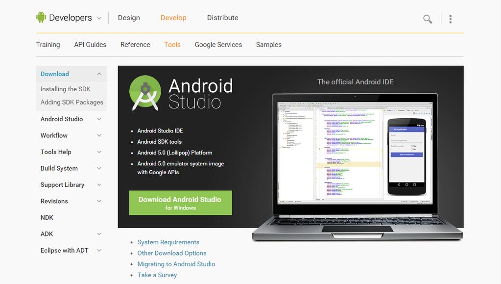 Install IDE for Android App