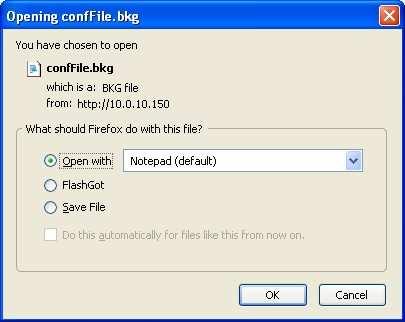 To use the backup file, you need to import the configuration file that you previously exported.